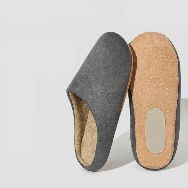 Japanese-Style Silent Indoor Gray Slippers for Women, quiet, cushioned, and breathable for a cozy indoor experience