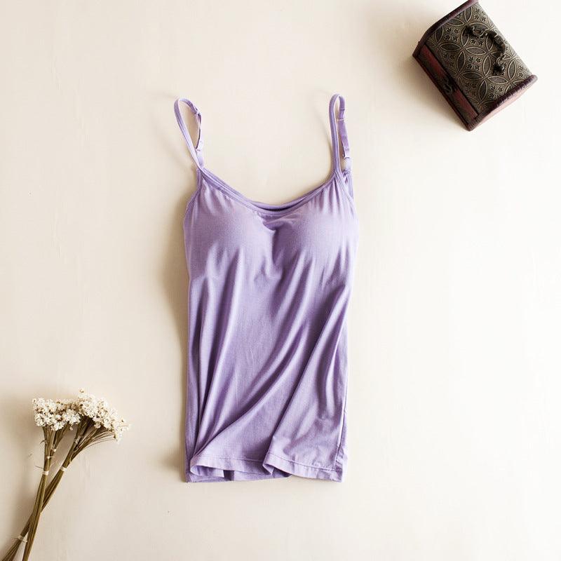 Purple Summer Padded Camisole, lightweight and breathable, perfect for warm weather