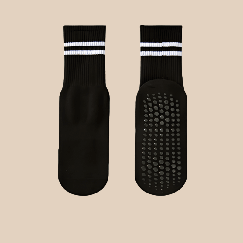 Women’s non-slip yoga socks with silicone grip sole, ideal for yoga, pilates, barre, and other indoor workouts.